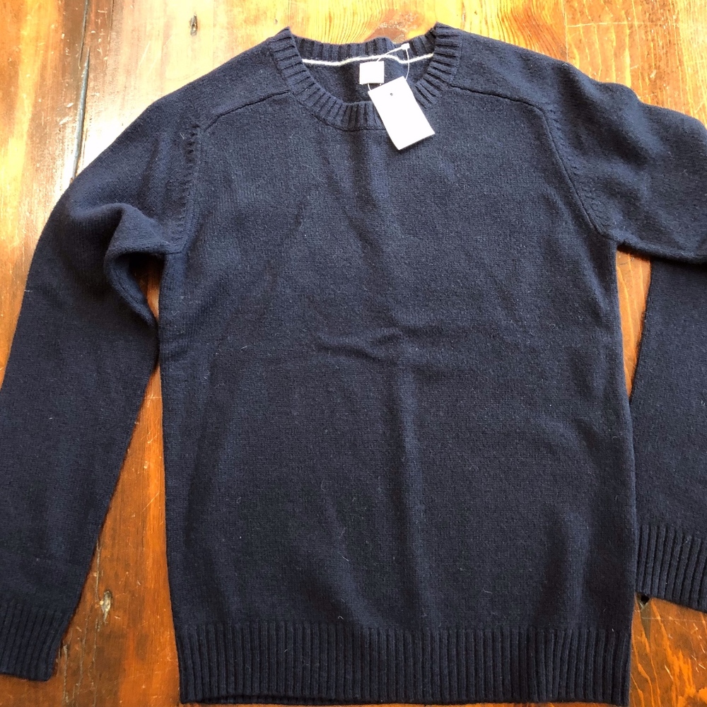 J Crew Boys Crew Neck Sweater Navy NWT Size 14